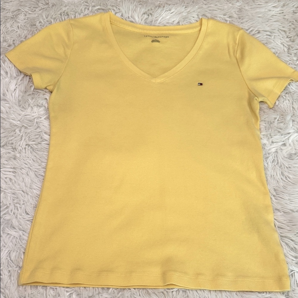 Tommy Hilfiger Light Yellow V-Neck Tee